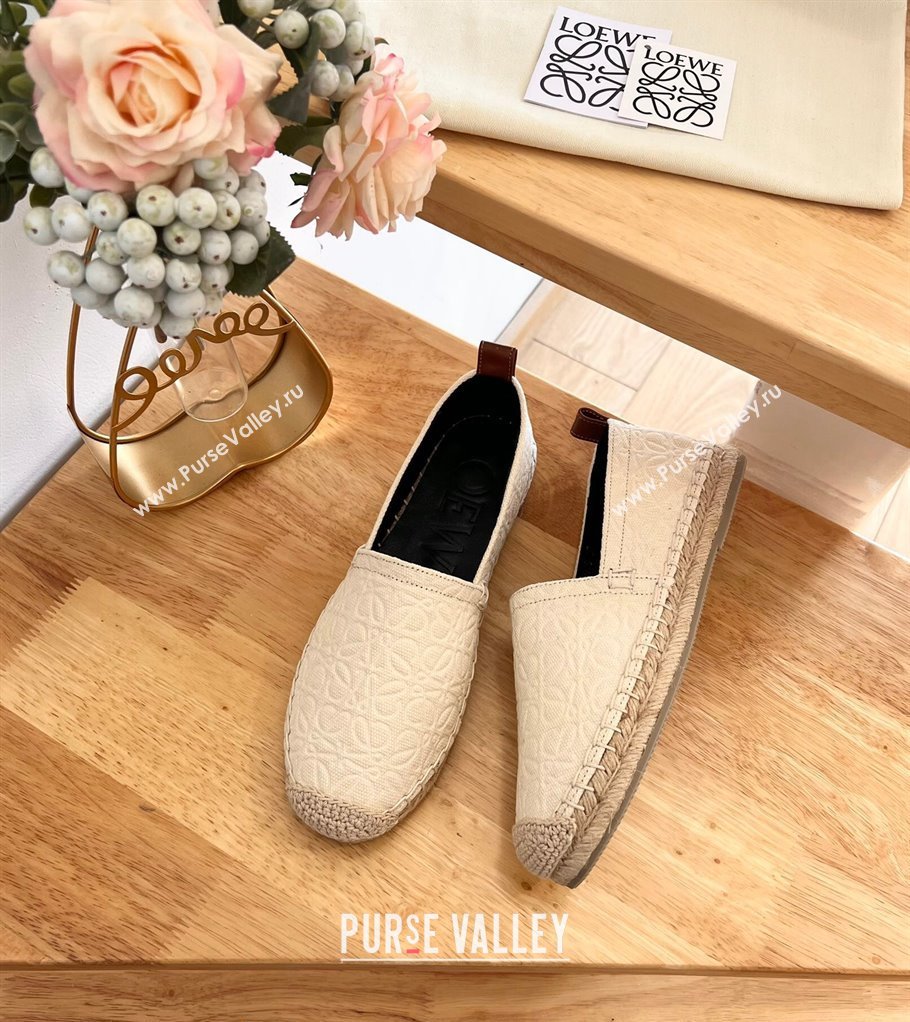 Loewe Espadrilles Flat in 3D Anagram Denim White 2024 0125 (HB-240125044)