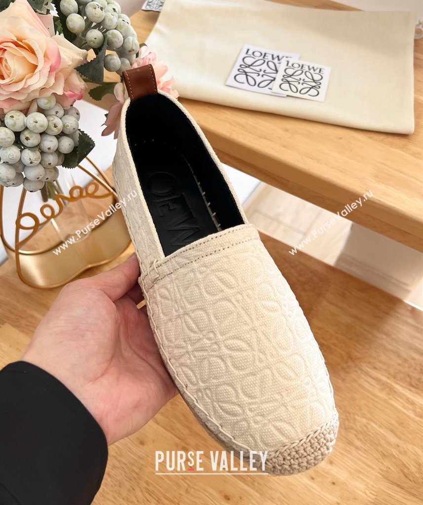 Loewe Espadrilles Flat in 3D Anagram Denim White 2024 0125 (HB-240125044)