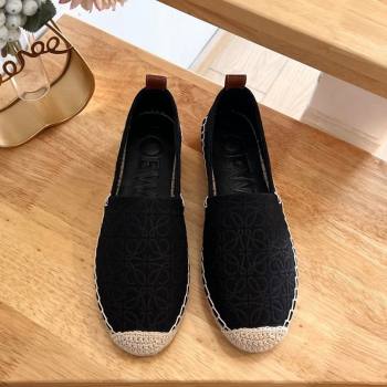 Loewe Espadrilles Flat in 3D Anagram Denim Black 2024 0125 (HB-240125045)