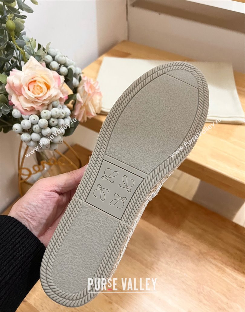 Loewe Espadrilles Flat in 3D Anagram Calfskin White 2024 0125 (HB-240125047)