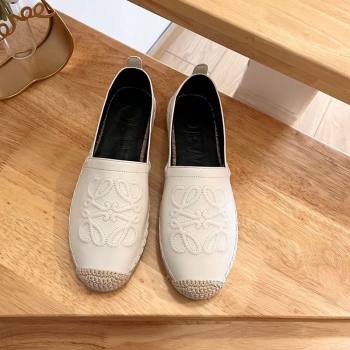 Loewe Espadrilles Flat in Calfskin with Anagram Logo Black 2024 0125 (HB-240125051)