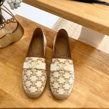 Celine Canvas Espadrilles with Logo Bow White 2 2024 0124 (MD-240124130)