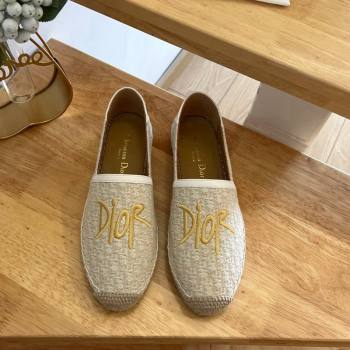 Dior Flat Espadrilles in Denim Embroidery Grey 2024 0125 (HB-240125088)