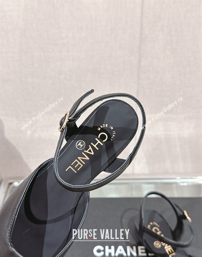 Chanel Lambskin Slingback Flat with CC Foldover 2.5cm Black 2024 0126 (MD-240126045)