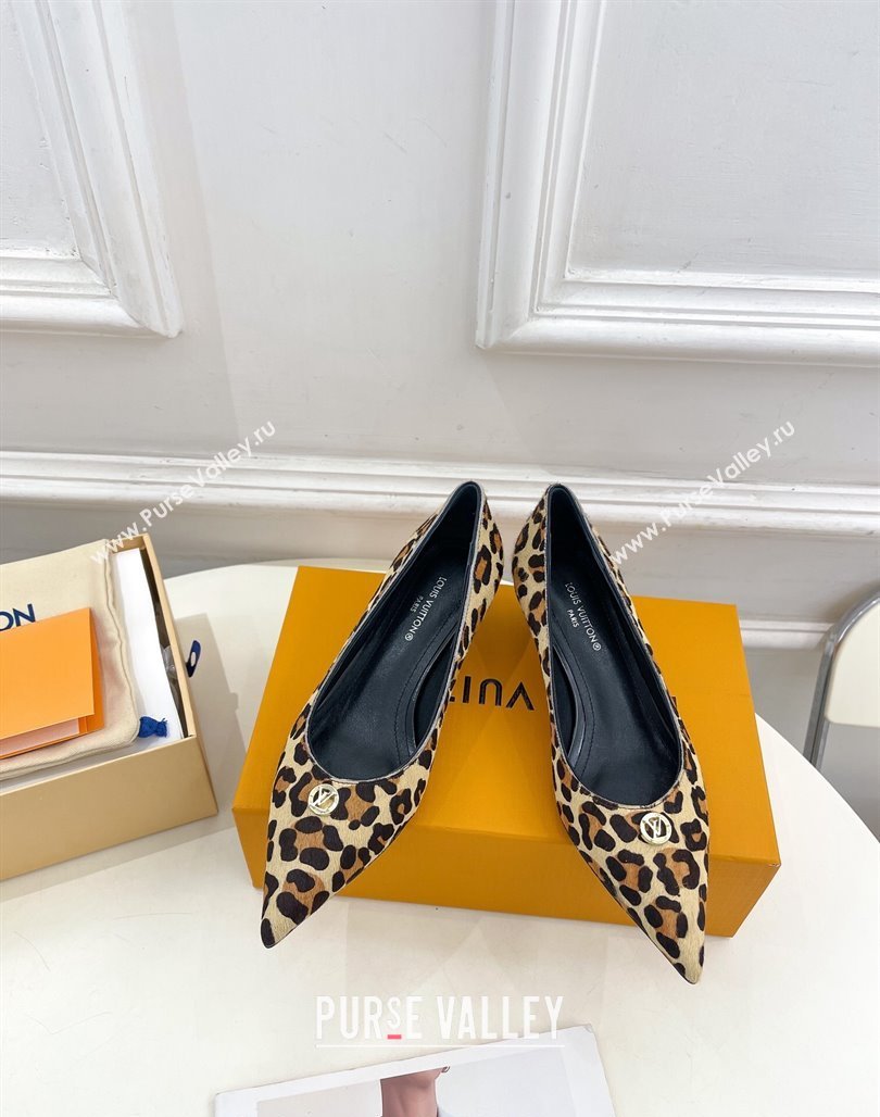 Louis Vuitton Stellar Pumps 4cm in Leopard Print Hairy Leather Brown 2024 1ACLE0 (MD-240127017)