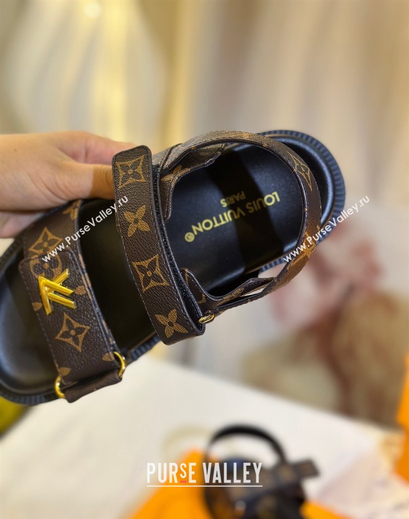 Louis Vuitton LV Sunset Flat Comfort Sandals in Patent Monogram Canvas 2024 1ACL9C (MD-240127031)