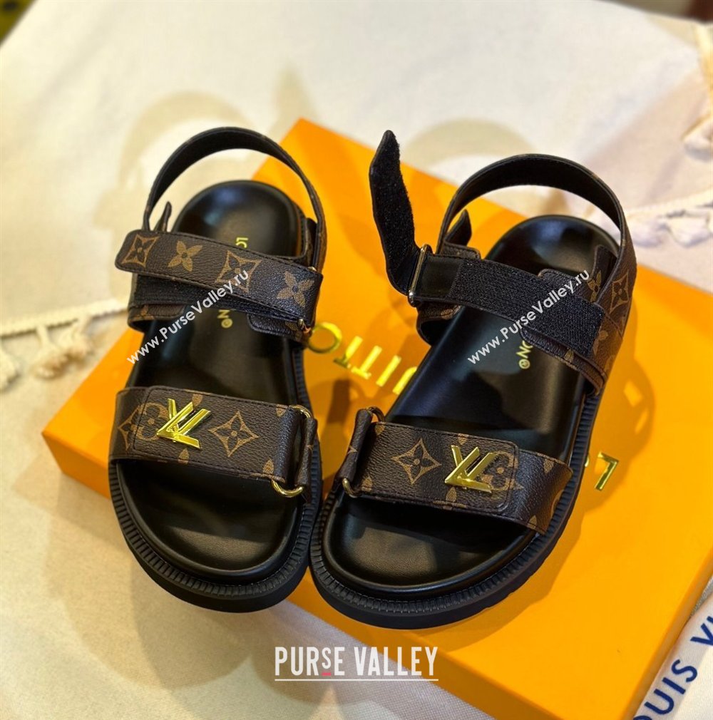 Louis Vuitton LV Sunset Flat Comfort Sandals in Patent Monogram Canvas 2024 1ACL9C (MD-240127031)