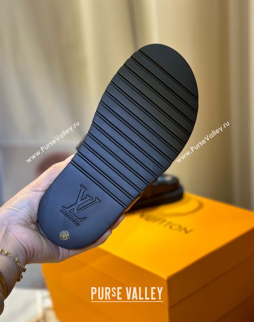 Louis Vuitton LV Sunset Flat Comfort Sandals in Patent Monogram Canvas 2024 1ACL9C (MD-240127031)