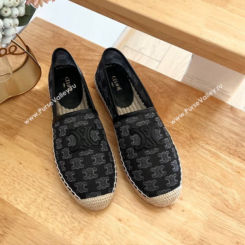 Celine Triomphe Mesh Espadrilles Black 2024 0124 (MD-240124121)