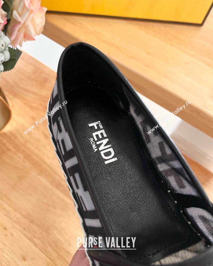 Fendi FF Mesh Espadrilles Flat Grey/Black 2024 012602 (MD-240126163)