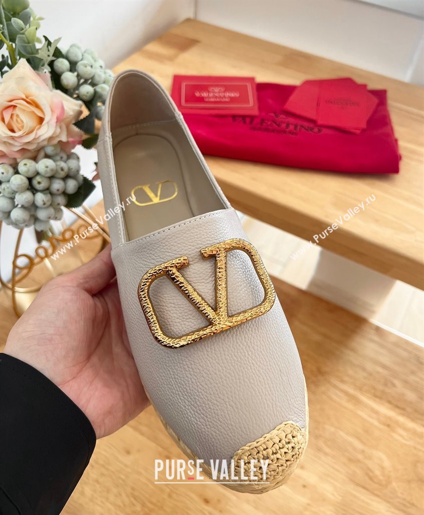 Valentino VLogo Calfskin Espadrilles Powder 2024 0124 (MD-240124135)