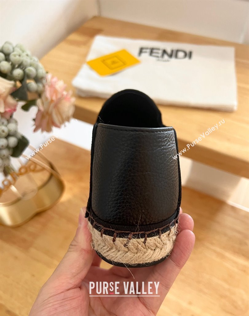 Fendi Espadrilles Flat in FF Canvas and Leather Brown/Black 2024 0126 (MD-240126164)