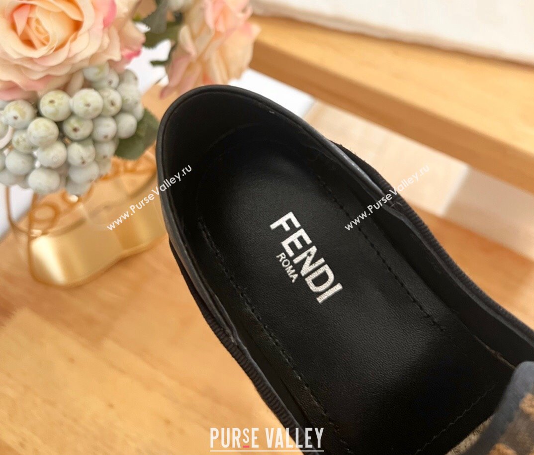 Fendi Espadrilles Flat in FF Canvas and Leather Brown/Black 2024 0126 (MD-240126164)