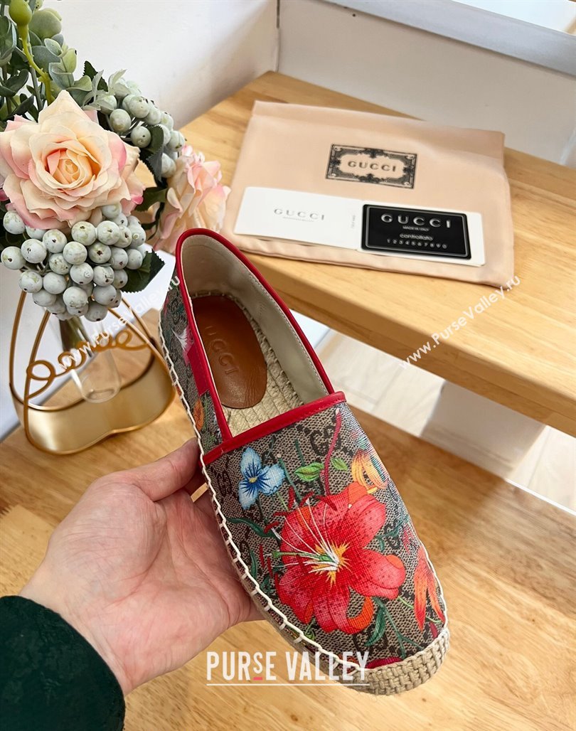 Gucci GG Flora Canvas Espadrilles Flat 1 2024 0125 (MD-240125104)