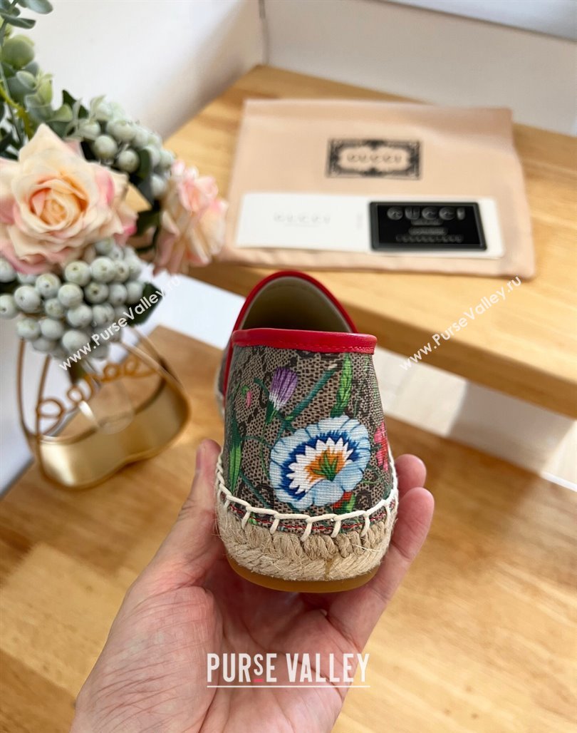 Gucci GG Flora Canvas Espadrilles Flat 1 2024 0125 (MD-240125104)