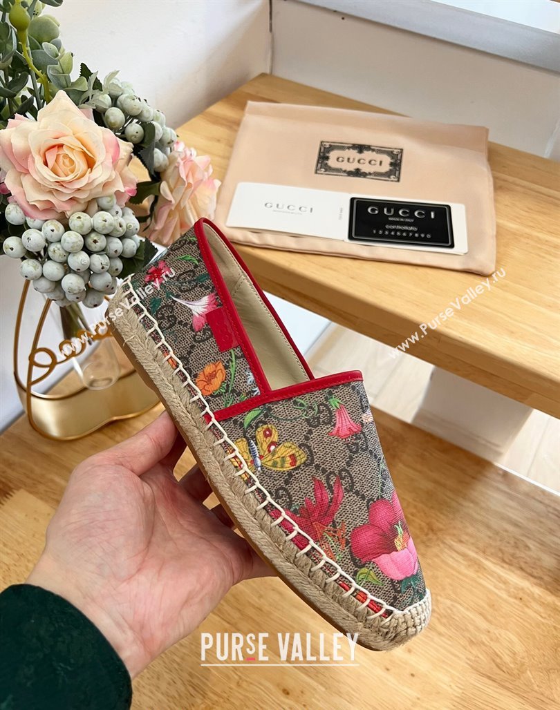 Gucci GG Flora Canvas Espadrilles Flat 2 2024 0125 (MD-240125105)