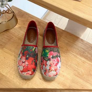 Gucci GG Flora Canvas Espadrilles Flat 3 2024 0125 (MD-240125107)