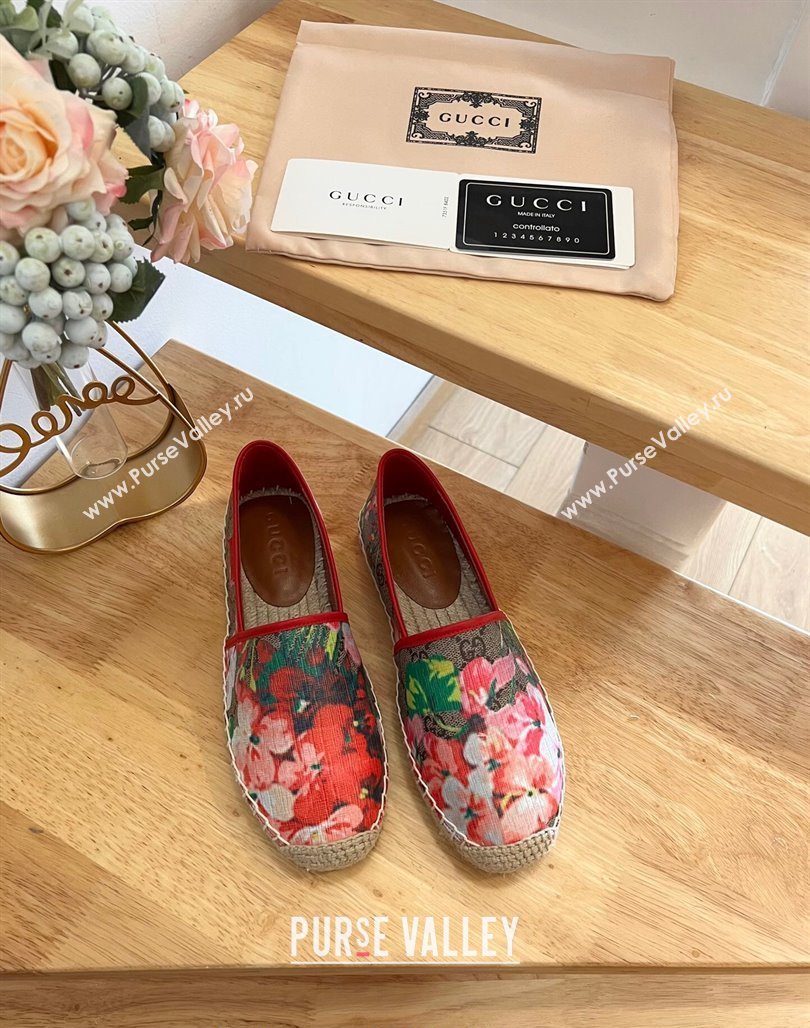 Gucci GG Flora Canvas Espadrilles Flat 3 2024 0125 (MD-240125107)