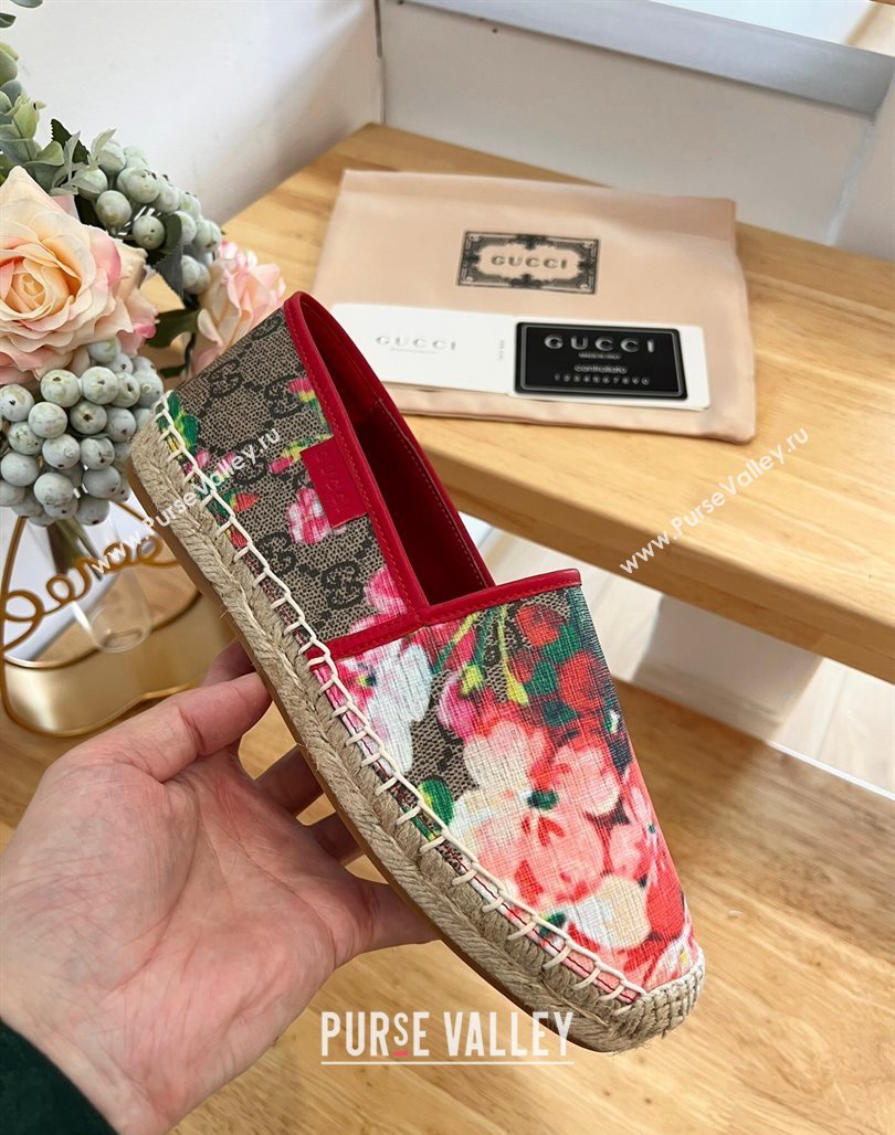 Gucci GG Flora Canvas Espadrilles Flat 3 2024 0125 (MD-240125107)