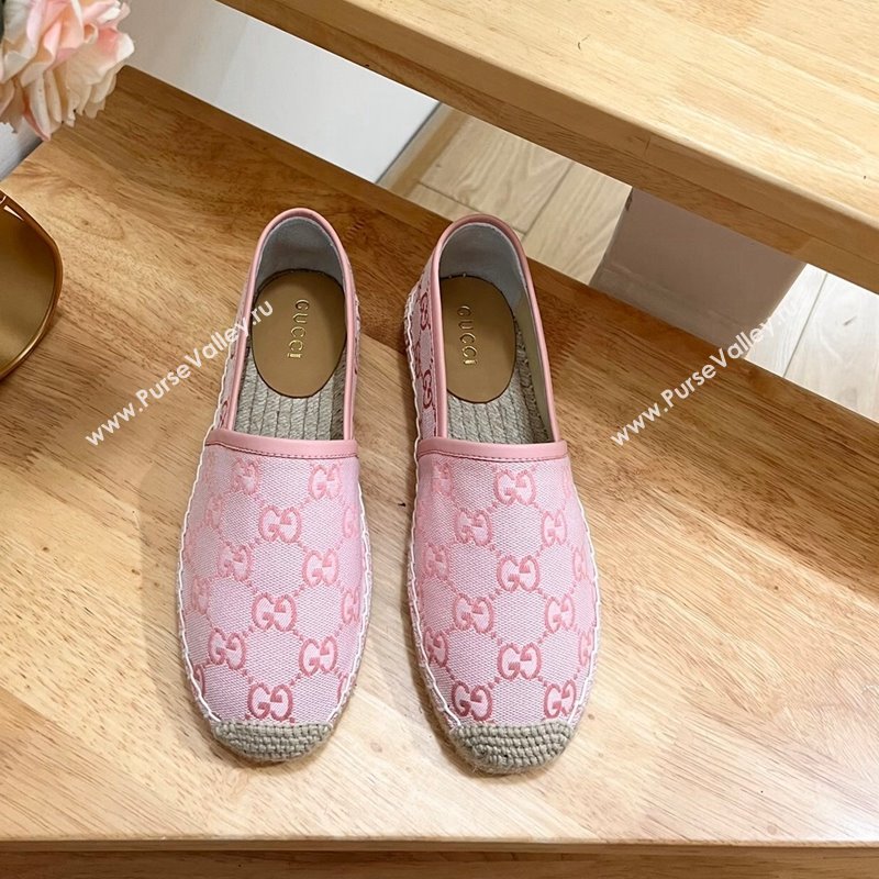 Gucci GG Denim Espadrilles Flat Pink 2024 0125 (MD-240125109)