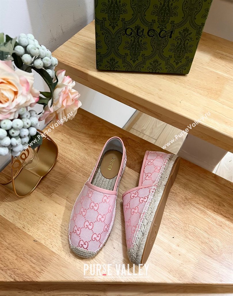 Gucci GG Denim Espadrilles Flat Pink 2024 0125 (MD-240125109)