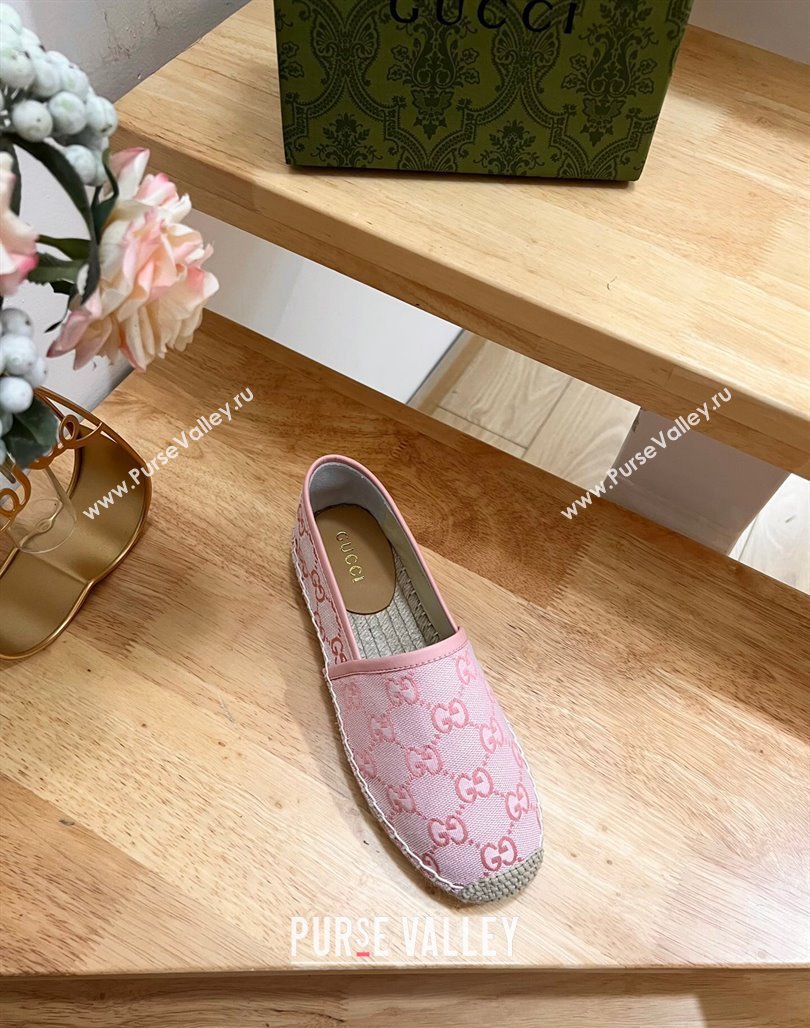 Gucci GG Denim Espadrilles Flat Pink 2024 0125 (MD-240125109)