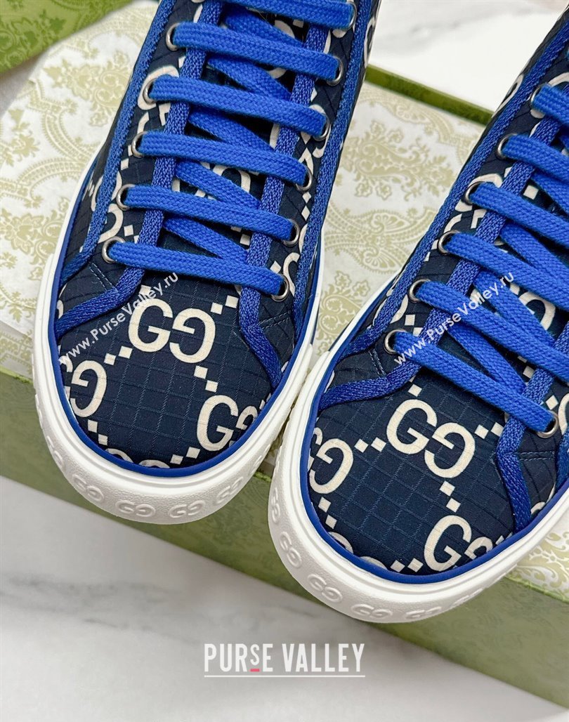 Gucci Tennis 1977 High-top Sneakers in GG Ripstop Fabric Blue 2024 774289 (MD-240127061)