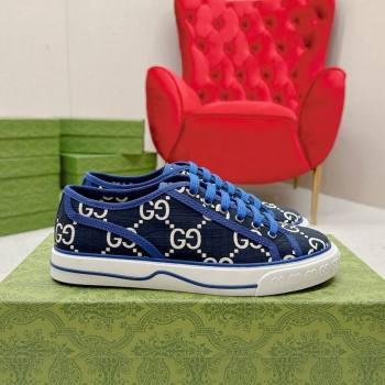 Gucci Tennis 1977 Low-top Sneakers in GG Ripstop Fabric Blue 2024 774289 (MD-240127063)