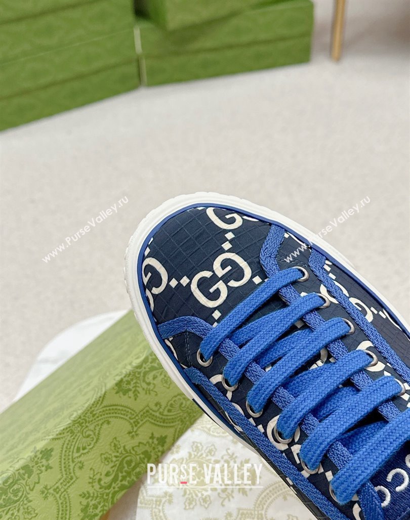 Gucci Tennis 1977 Low-top Sneakers in GG Ripstop Fabric Blue 2024 774289 (MD-240127063)