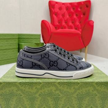 Gucci Tennis 1977 Low-top Sneakers in GG Ripstop Fabric Dark Grey 2024 774289 (MD-240127064)