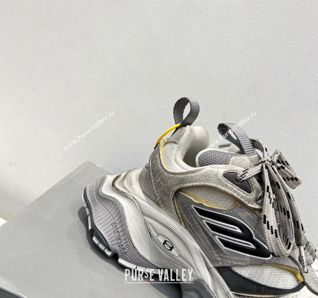 Balenciaga Cargo Trainers Sneakers in Microfiber and Mesh Grey/White 2 2024 (8-240129009)