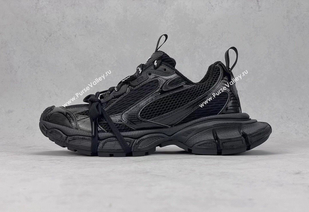 Balenciaga 3XL Trainers Sneakers in Mesh and Polyurethane All Black 2024 0129 (8-240129020)