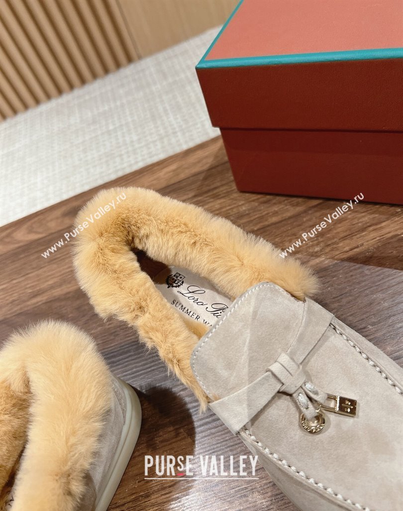 LP Summer Charms Walk Loafers with Fur Beige/Yellow 2024 0129 (KL-240129041)