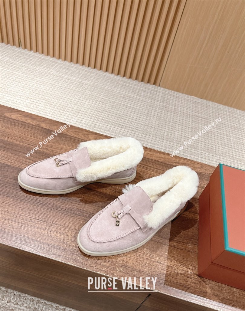 LP Summer Charms Walk Loafers with Fur Purple/White 2024 0129 (KL-240129042)