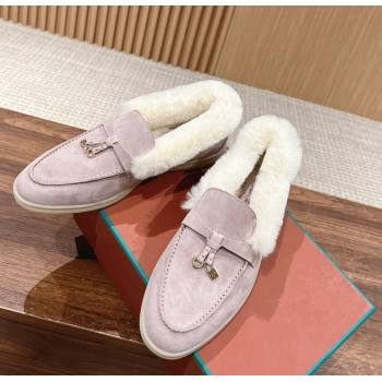 LP Summer Charms Walk Loafers with Fur Purple/White 2024 0129 (KL-240129042)