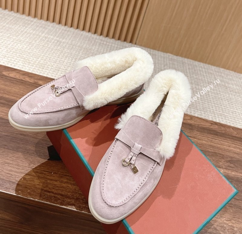 LP Summer Charms Walk Loafers with Fur Purple/White 2024 0129 (KL-240129042)