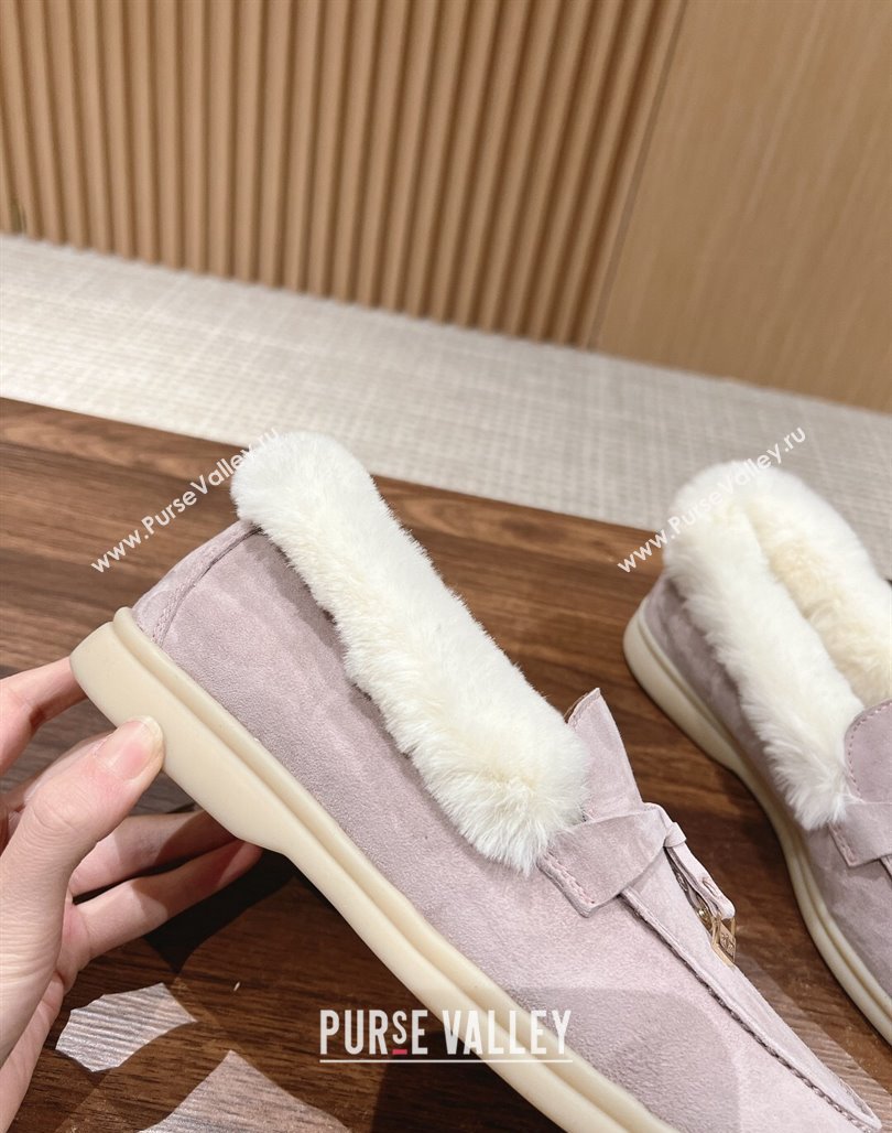 LP Summer Charms Walk Loafers with Fur Purple/White 2024 0129 (KL-240129042)