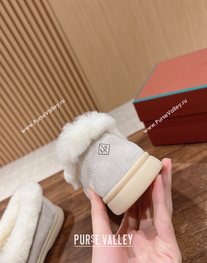 LP Summer Charms Walk Loafers with Fur Pale Grey 2024 0129 (KL-240129043)