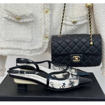 Chanel Logo Printed PVC Heel Sandals White 2024 012602 (MD-240126127)