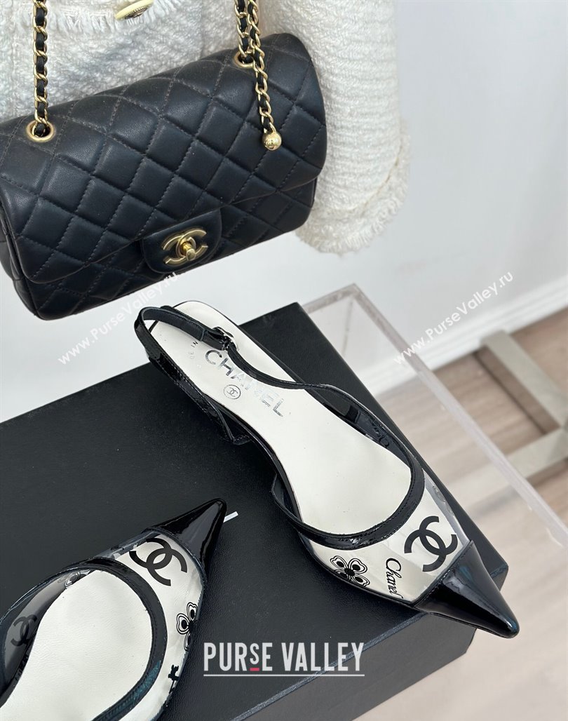 Chanel Logo Printed PVC Heel Sandals White 2024 012602 (MD-240126127)