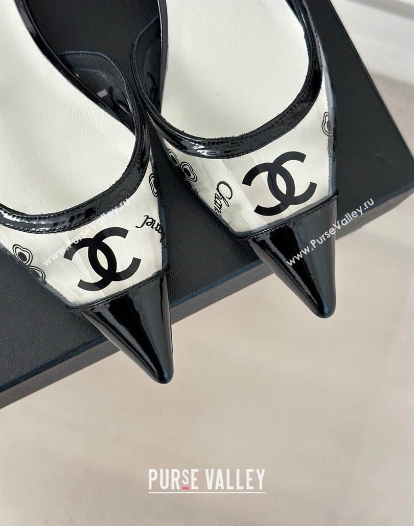 Chanel Logo Printed PVC Heel Sandals White 2024 012602 (MD-240126127)