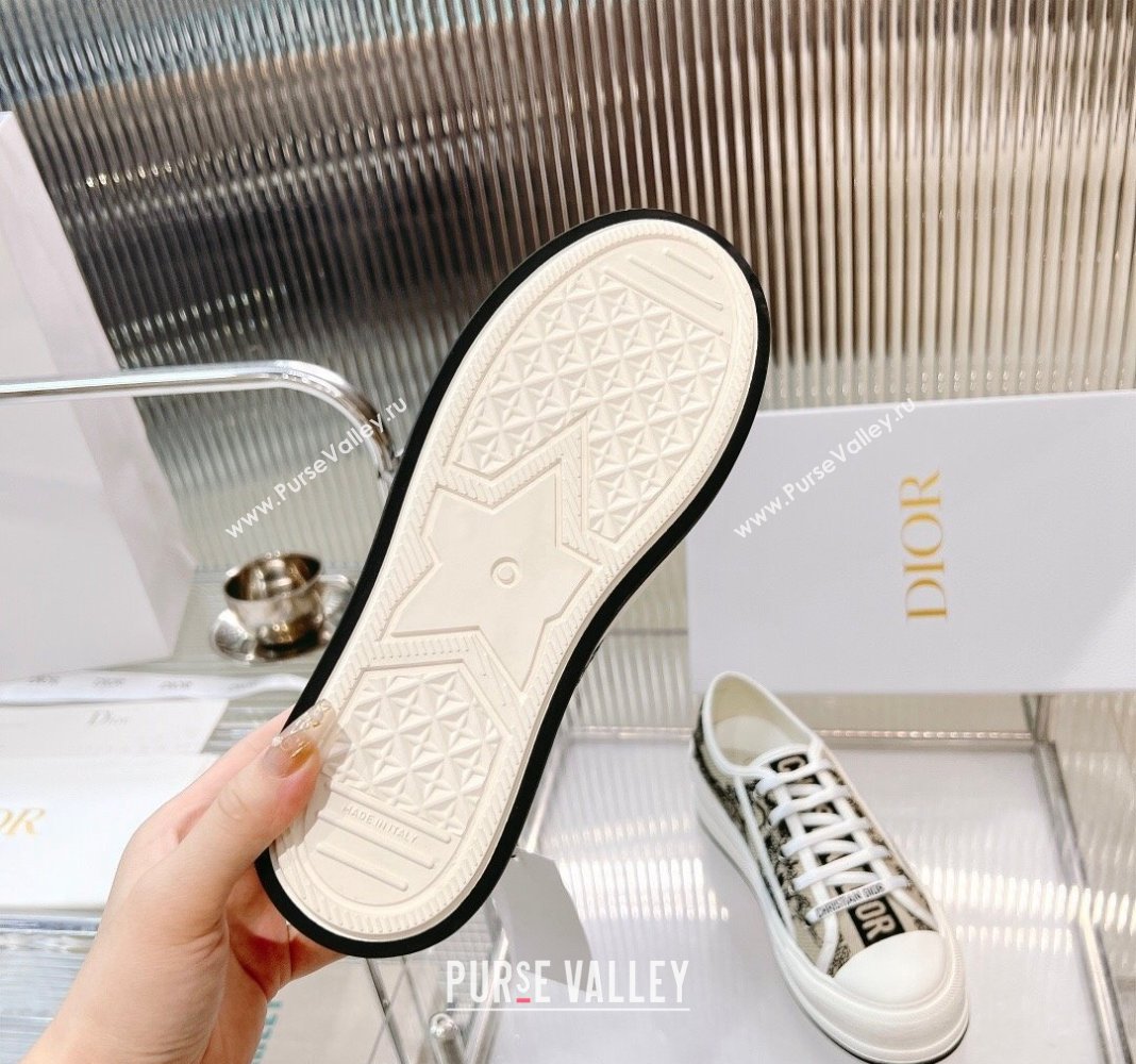 Dior WalknDior Platform Sneakers in Beige Toile de Jouy Embroidered Cotton 2024 0126 (MD-240126019)