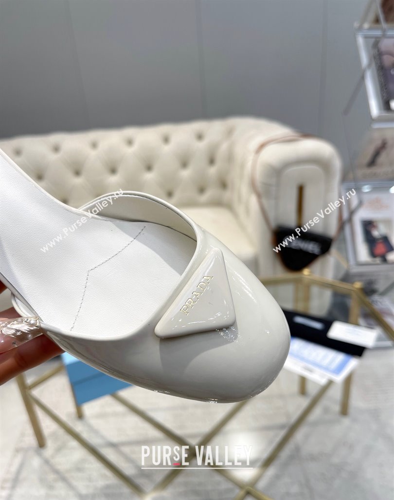 Prada Patent leather pumps 4.5cm White 2024 0228 (MD-240228072)