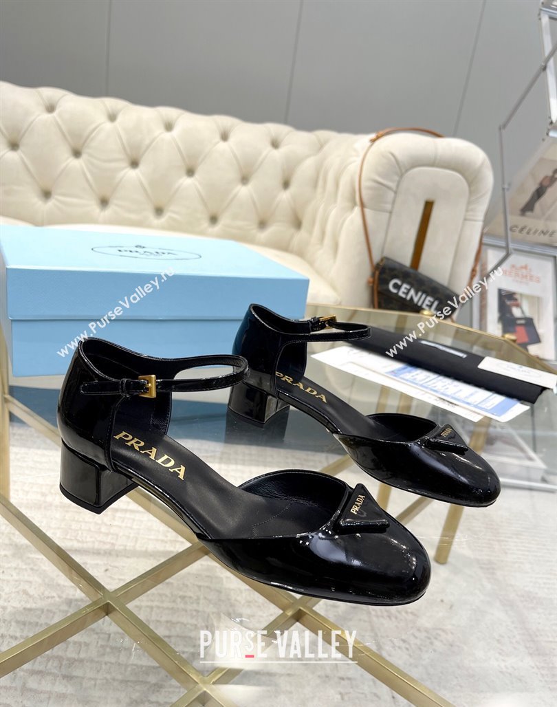 Prada Patent leather pumps 4.5cm Black 2024 0228 (MD-240228074)