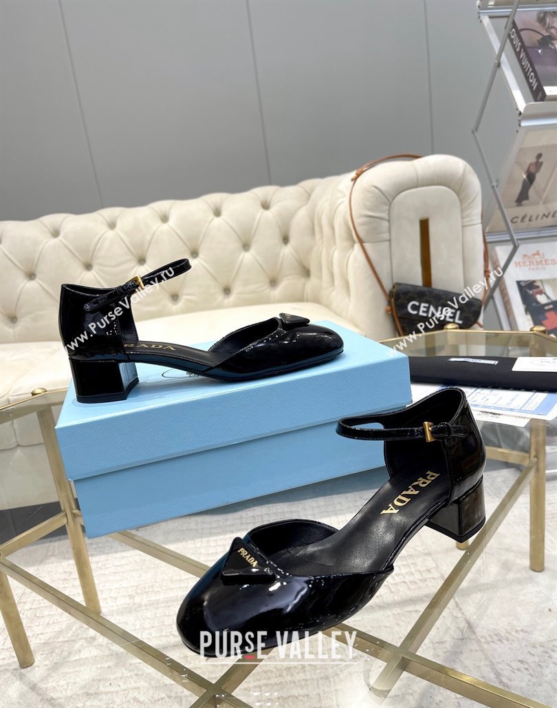 Prada Patent leather pumps 4.5cm Black 2024 0228 (MD-240228074)