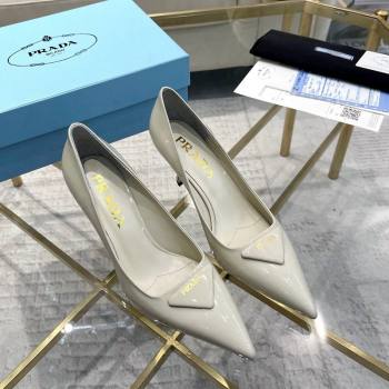 Prada Patent leather pumps 7.5cm White 2024 022802 (MD-240228078)