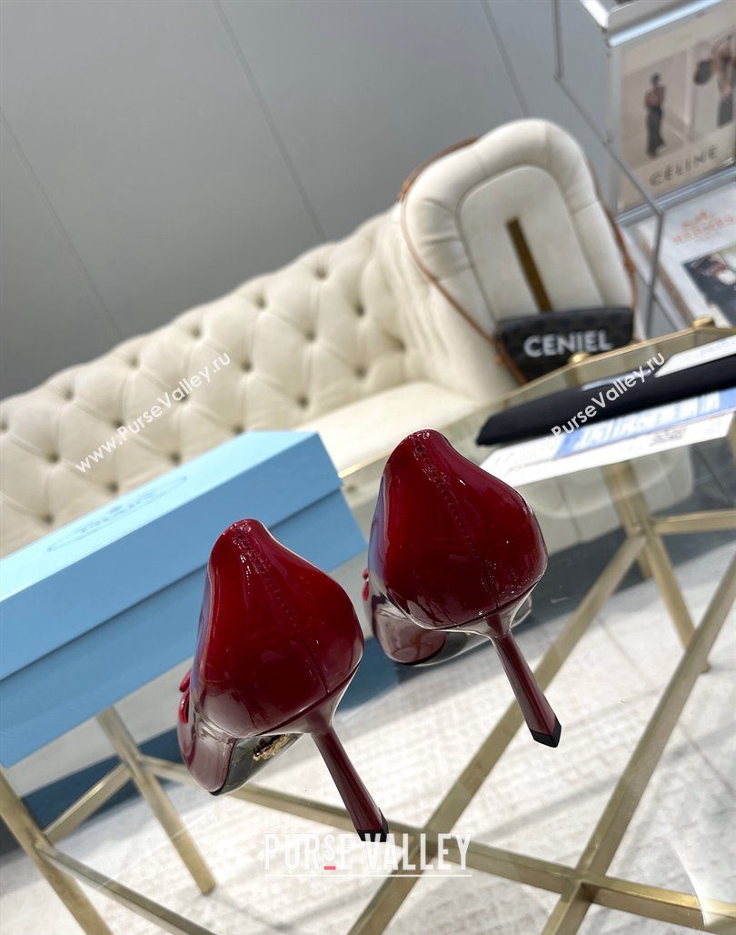 Prada Patent leather pumps 7.5cm Red 2024 022802 (MD-240228079)