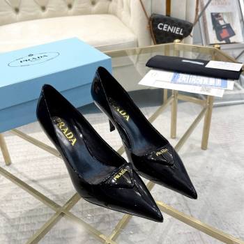 Prada Patent leather pumps 7.5cm Black 2024 022802 (MD-240228080)