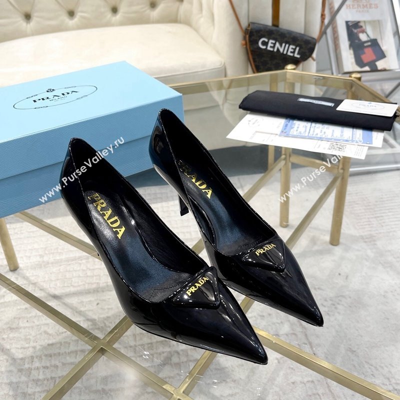 Prada Patent leather pumps 7.5cm Black 2024 022802 (MD-240228080)