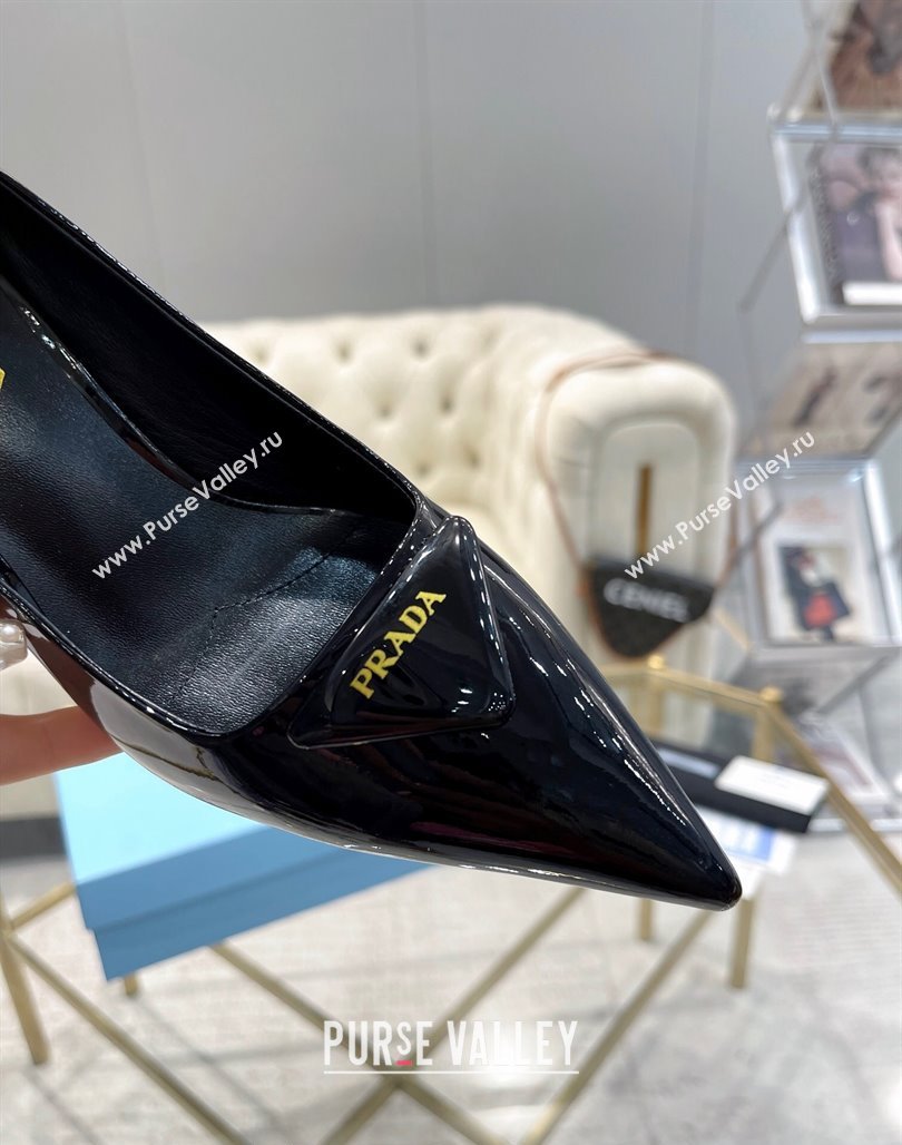 Prada Patent leather pumps 7.5cm Black 2024 022802 (MD-240228080)